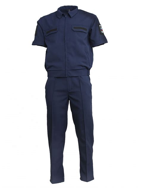 navy gabardine uniform.